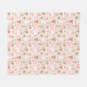 Couverture Polaire Snowman Crème glacée cônes Noël Motif (Devant (Horizontal))