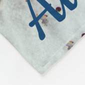 Couverture Polaire Snowman personnalisé avec arc-en-ciel (Coin)