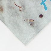 Couverture Polaire Snowman personnalisé avec Rainbow Scarf Fleece Bla (Coin)