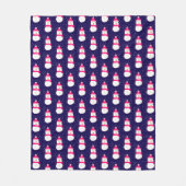 Couverture Polaire Snowman rose à la neige (Devant)