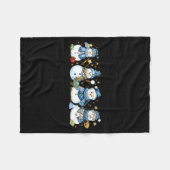 Couverture Polaire Snowman Teacher Winter Leopard Clroom Cute Blue St (Devant (Horizontal))