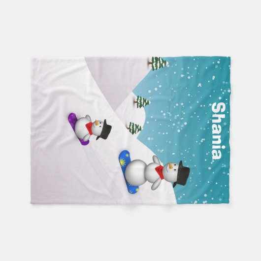 Couverture Polaire Snowmen (Devant (Horizontal))