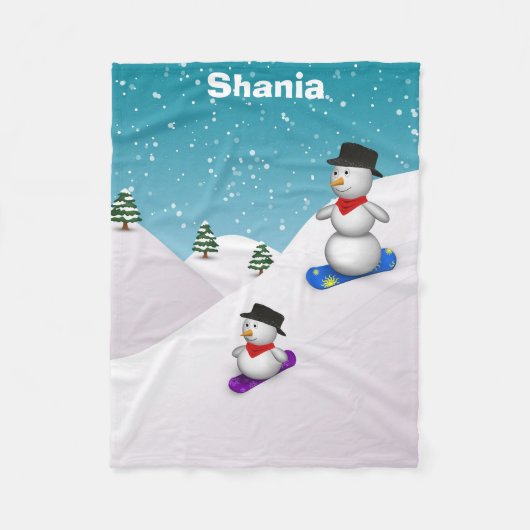 Couverture Polaire Snowmen (Devant)