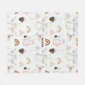 Couverture Polaire Snowmen de vacances, Coca chaud et Rainbows Cosy (Devant (Horizontal))