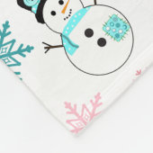 Couverture Polaire Snowmen et Snowflics Noël (Coin)