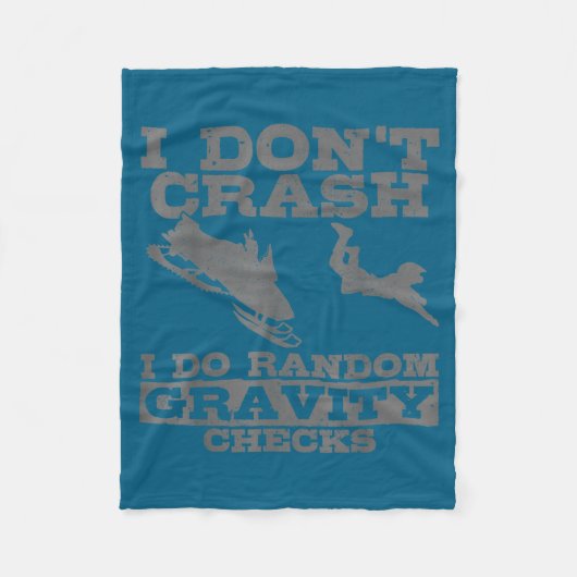 Couverture Polaire Snowmobile I Don't Crash Random Gravity Checks Fun (Devant)