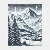 Couverture Polaire Snowy Winter Wooy (Devant)