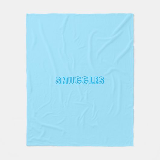 Couverture Polaire "Snuggings" bleu clair (Devant)