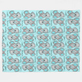Couverture Polaire Snuggle Sweet Dreams Teddy-cyan (Devant (Horizontal))