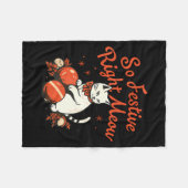 Couverture Polaire So Festive Right Meow Funny Christmas Santa Holida (Devant (Horizontal))