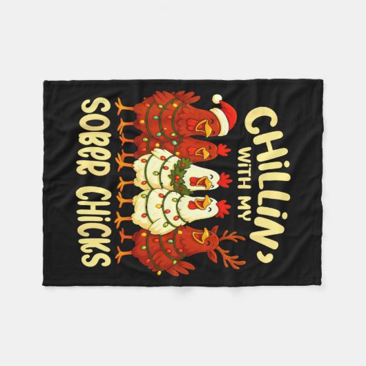 Couverture Polaire Sobriety Anniversary Recovery Funny Sober Chicks  (Devant (Horizontal))