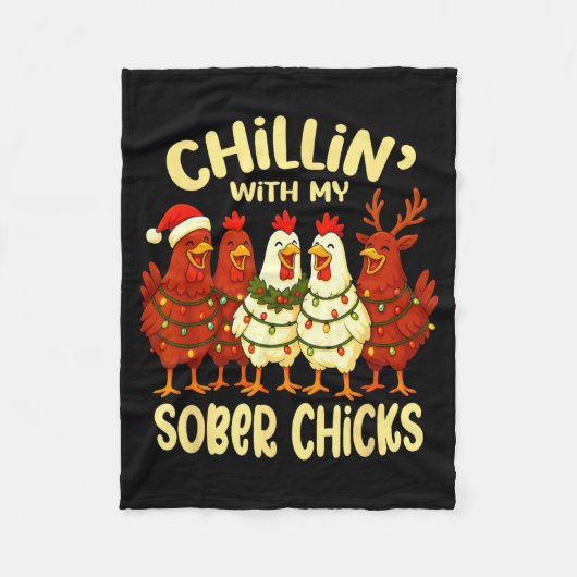 Couverture Polaire Sobriety Anniversary Recovery Funny Sober Chicks  (Devant)