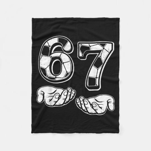 Couverture Polaire Soccer 67 Six Seven 6 7 Funny Gen Alpha Meme Drip  (Devant)