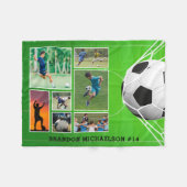 Couverture Polaire Soccer 7 Photo Collage Personnalisé (Devant (Horizontal))