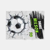 Couverture Polaire Soccer Ball Smash Personnalisé (Devant (Horizontal))