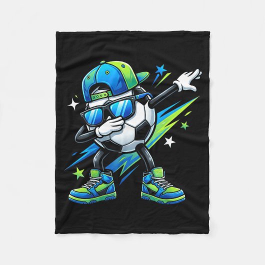 Couverture Polaire Soccer Dabbing Srts Cool Boys Girls Game Day Srt  (Devant)