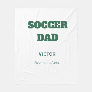 COUVERTURE POLAIRE SOCCER DAD FOOTBALL FATHERS DAY GIFTS GREEN SIMPLE