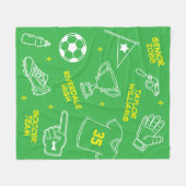 Couverture Polaire Soccer Doodle Drawing Custom Name Senior Night (Devant (Horizontal))