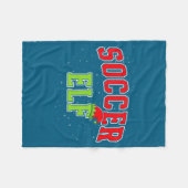 Couverture Polaire Soccer Elf Christmas Family Matching Group Xmas  (Devant (Horizontal))