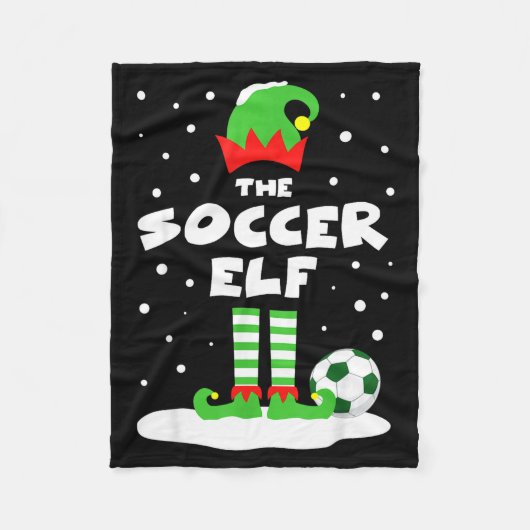 Couverture Polaire Soccer Elf Matching Group Family Holiday Christmas (Devant)