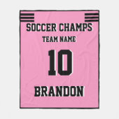 Couverture Polaire Soccer Fleece Blanket rose personnalisateur (Devant)