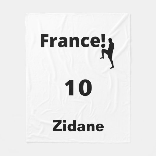 Couverture Polaire Soccer France, personnalisable (Devant)