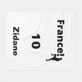 Couverture Polaire Soccer France, personnalisable (Devant (Horizontal))