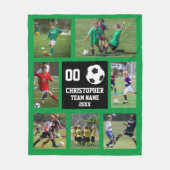 Couverture Polaire Soccer photo collage vert (Devant)