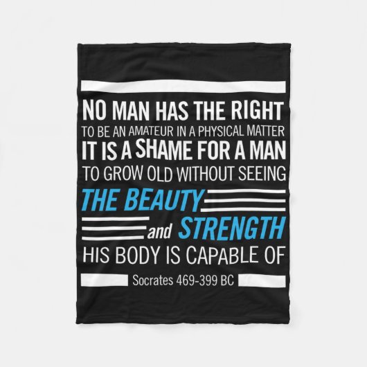 Couverture Polaire Socrates Citation de remise en forme physique Body (Devant)