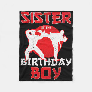 Couverture Polaire Soeur Du Karate D'Anniversaire Taekwondo Boy Marti