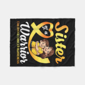 Couverture Polaire Soeur D'Un Guerrier Bro De Sensibilisation Au Canc (Devant (Horizontal))