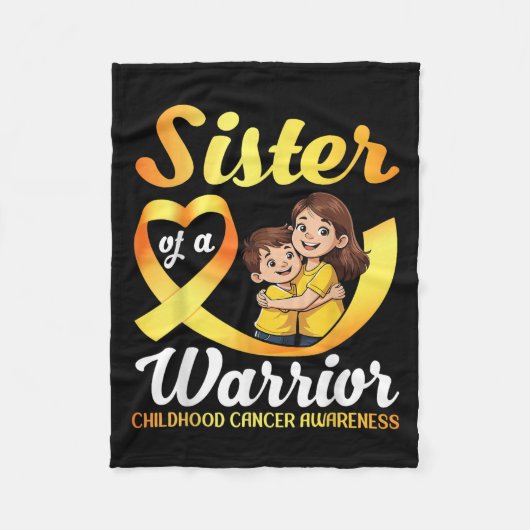 Couverture Polaire Soeur D'Un Guerrier Bro De Sensibilisation Au Canc (Devant)