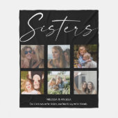 Couverture Polaire Soeurs Customisées Photo Collage de la flotte Blan (Devant)