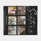 Couverture Polaire Soeurs Customisées Photo Collage de la flotte Blan (Devant (Horizontal))