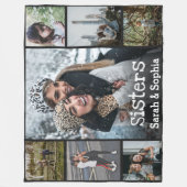 Couverture Polaire Soeurs personnalisées modernes 7 Collage photo (Devant)