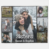 Couverture Polaire Soeurs personnalisées modernes 7 Collage photo (Devant (Horizontal))