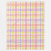 Couverture Polaire Soft and Cozy Pastel Plaid Pink Lavender Yellow (Devant)