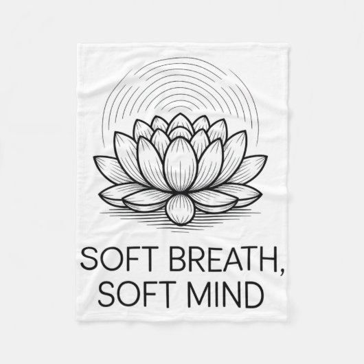 Couverture Polaire Soft Breath Soft Mind Dandelion Yoga Inspiration A (Devant)