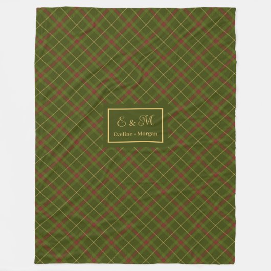 Couverture Polaire Soft Checkered Blanket Custom Name Fall Keepsake (Devant)