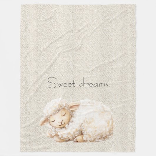 Couverture Polaire Soft Fluffy Sleeping Sheep (Devant)