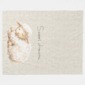 Couverture Polaire Soft Fluffy Sleeping Sheep (Devant (Horizontal))