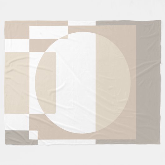 Couverture Polaire Soft Geometric Blocks – Simple and Sleek (Devant (Horizontal))
