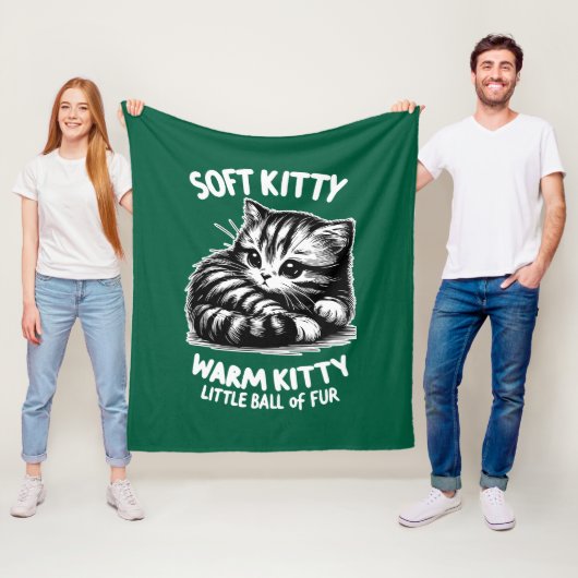 Couverture Polaire Soft Kitty (En situation)