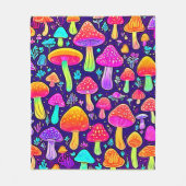 Couverture Polaire Soft Neon : Patch pour champignon de dessin (Devant)