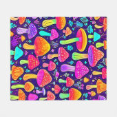 Couverture Polaire Soft Neon : Patch pour champignon de dessin (Devant (Horizontal))