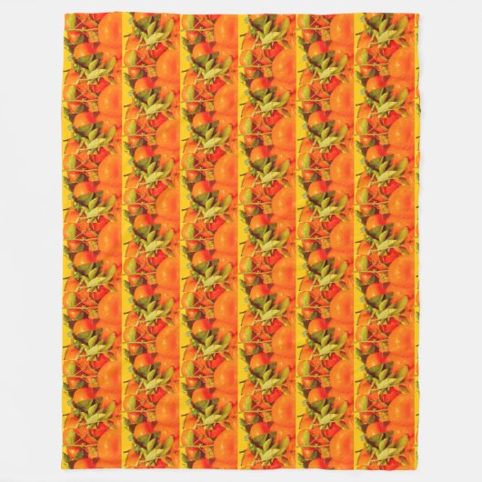 Couverture Polaire Soft Orange Fruit Aesthétique (Devant)