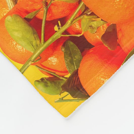 Couverture Polaire Soft Orange Fruit Aesthétique (Coin)