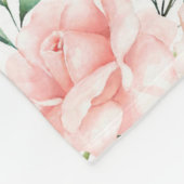 Couverture Polaire Soft Pastel Rose Rose Flower Motif (Coin)