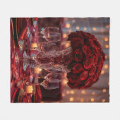 Couverture Polaire Soft Red Rose Cozy Valentine Romantic Warm Blanket (Devant (Horizontal))