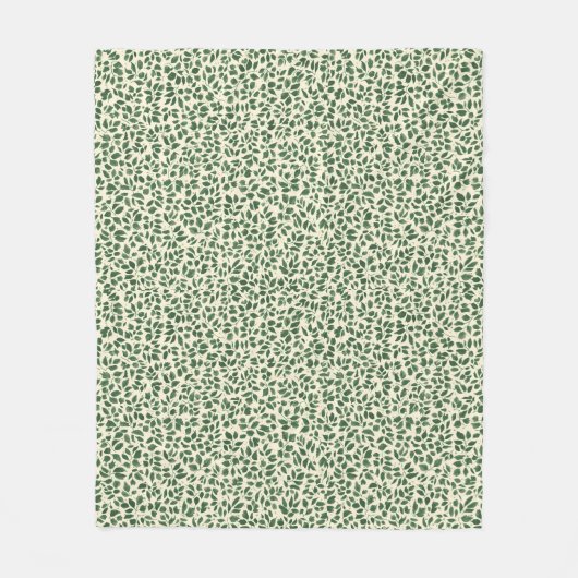 Couverture Polaire Soft Sage Green Botanical Leaf Foliage Pattern (Devant)